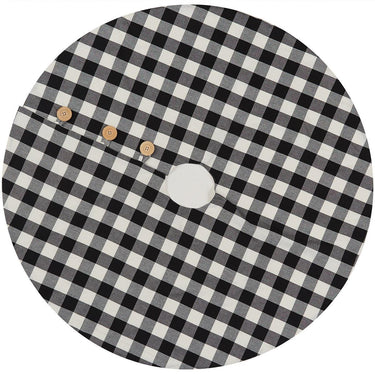 Wicklow Check Tree Skirt 52' - Black & Cream Park Designs - The Fox Decor